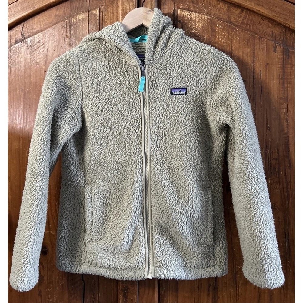 Kids Patagonia Fleece Jacket Hooded Sherpa Full Zip STY65485 Large‎ 12